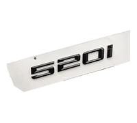 LAZIRO Lettres Noires ABS 3D for Insigne de Coffre arrière de Voiture adapté for BMW 520i 525i 530i 535i emblème Logo Autocollant E60 E39 F10 Accessoires (Color : 520i)