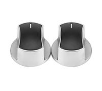 Lazmin 2pcs cuisine universelle table de cuisson forme ronde cuisinière à gaz bouton de cuisinière noir métal commutateur rotatif