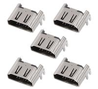 Lazmin 5pcs Port HDMI pour Console de Carte mère Prise de Rechange pour connecteur d'interface de Port HDMI