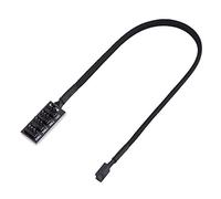 Lazmin Câble d'extension de Ventilateur à 4 Broches, Ordinateur à 4 Broches CPU/Boîtier Ventilateur Connecteur Multi-séparateur Connecteur de câble Prise en Charge de la Fonction PWM