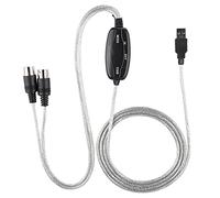 Lazmin Câble MIDI, Convertisseur de câble MIDI vers USB Cordon Adaptateur d'interface MIDI Clavier Clavier Ligne d'édition de Musique