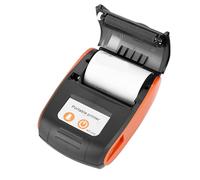 Lazmin Mini USB Imprimante Thermique de Poche, 50-89.9mm/s Bluetooth Imprimante de Reçus Portable sans Fil pour Magasins de Détail/Restaurants/Usines/Logistique(Orange)