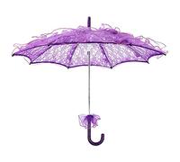 Lazmin Parapluie Coton Dentelle de mariée Parapluie, Dame Femmes Dentelle Parapluie décoration de fête de Mariage Photographie Utiliser(Violet)