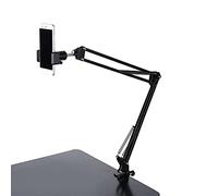 Lazmin Pince de Support de Clip de téléphone Paresseux pour Bureau, Support de téléphone Portable Universel à Bras Long Flexible à 360 ° Rotatif pour Bureau de lit
