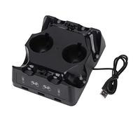 Lazmin Station d'accueil pour Chargeur, Chargeur Multifonctionnel pour Manette/Move/VR à Quatre Stations de Chargement avec Coussinets antidérapants, Design Ergonomique