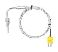 Lazmin Thermocouple de Type EGT K, capteurs de température de thermocouple, Thermocouple EGT de Type K pour sonde de température de gaz d'échappement avec Embout et connecteur exposés
