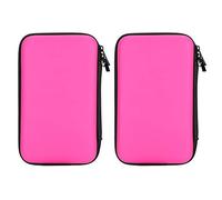 Lazmin112 2 Pièces étui de Protection Rigide EVA, Sac de Rangement Portable pour 3DS XL 3DS LL avec 8 Emplacements pour Cartes de Jeu et Flanelle Intérieure Anti-rayures (PINK)