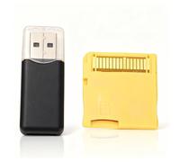 Lazmin112 2025 Card Mémoire des Jeux Vidéo R4, Puce ASIC Construite, Carte Flash avec Lecteur, pour NDS, NDSL, NDSI, 2DS, Nouveau 3DS, Nouveau 3DS XL, 2DS XL (Gold)