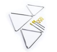 Lazmin112 3pcs Structure Triangulaire du Triangle de Percussion Principale sculpté Conception Trois Triangles de Percussion Instrument de Musique