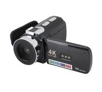 Lazmin112 4K Caméra Vidéo, Caméscope HD 64 Mpx, Écran Rotatif, Enregistreur Vidéo Numérique, Éclairage d'Appoint LED, Ouverture F2.7, Objectif 2,95 Mm, Macro Automatique Et Manuel