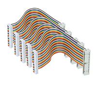 Lazmin112 5Pcs GPIO Câble, 40pin Mâle à Femelle Fil, 20cm Longueur, pour, T-Board, Planche à Pain, et Plus (Homme à Femme)