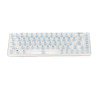 Lazmin112 68 Touches Clavier de Jeu Mécanique câblé, rétro-éclairé en RVB, Interrupteur Bleu Swappable à 60%, Anti-glancier, Touches Transparentes ABS, pour Les Ordinateurs de Bureau, PC