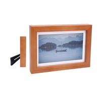 Lazmin112 7.3 "Cadre d'image Numérique, Cadre Photo à écran électronique en Bois en Bois, Color E6, 800 × 480 IPS, Murable