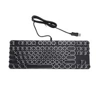 Lazmin112 87 clé RVB Roundlit Round Hat USB Blue Switch Mécanique Gaming Clavier avec Un Mode D'aire et Une Conception de Résistance à l'eau, pour Les Affaires et L'utilisation à Domicile