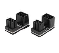 Lazmin112 Adaptateur 2 Pièces ATX 6 Broches, Performances D'abrasion, Petit Volume, Poids Léger, Adaptateur de Carte Graphique pour Ordinateurs de Bureau (éponge)