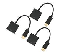 Lazmin112 Adaptateur Displayport VGA 3 Pièces, 1920 X 1080 FHD 60 Hz, Cordon plaqué ou Adaptation vers VGA de Conception Compacte avec Verrou, pour Projecteur HDTV de Bureau