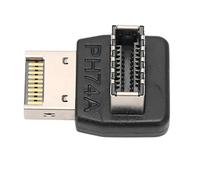 Lazmin112 Adaptateur USB3.1 Performance de la Haute Type E, Coude de Direction à 90 Degrés, Installation Stable et Facile, Compact avec Metriaau Abbs (PH74A)