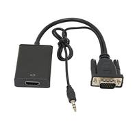 Lazmin112 Adaptateur VGA vers, 1080P à 60Hz VGA vers Convertisseur D'interface Multimédia Haute Définition, Adaptateur Ordinateur vers TV, Plug and Play