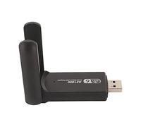 Lazmin112 Adaptateur WiFi, Adaptateur WiFi Double Bande 1800 Mbps, avec DESUX ANTENNES 3DBI 2.4G 5G USB3.0 USB 6 PLIGS ET Play, VELLER Portables Ornineurs Tablettes, Verse