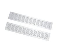 Lazmin112 Ajustement à Air Rectangle d'installation Facile pour la Plaque de Calandre de Ventilation pour Placard de Chaussures d'armoire, Alliage en Aluminium Premium, 2 Pcs (80 * 450 mm)