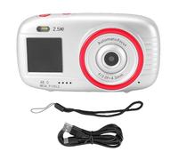 Lazmin112 Appareil Photo Numérique, 48MP 2,5K HD avec écran Frontal de 3 Pouces et WiFi, Enregistrement Vidéo, Mise au Point Automatique, Caméra Selfie Compacte à Double écran (Silver)