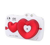 Lazmin112 Appareil Photo Numérique 4K, 64 MP, Double Écran, Zoom Numérique 18x, Enregistrement Vidéo, Autofocus, Partage Wi-FI, Éclairage d'Appoint, Batterie 1200 Mah, Caméra Vidéo (Perle Blanche)