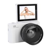 Lazmin112 Appareil Photo Numérique 4K, 64 MP, Écran Rabattable HD, Numérique 18x, Autofocus, Stabilisateur d'image AI, Objectif Ultra Grand Angle 0,45x, Appareil Photo pour Vlog