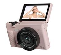 Lazmin112 Appareil Photo Numérique 4K, 75 MP, Zoom 18x, Écran Inclinable 3 Pouces, Capteur Cmos, 31 Filtres, Mise Au Point Automatique Et Manuelle, Appareil Photo Hybride Wi-FI (Rose)