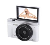 Lazmin112 Appareil Photo Numérique 4K, 75 MP, Zoom 18x, Écran Inclinable 3 Pouces, Capteur Cmos, 31 Filtres, Mise Au Point Automatique Et Manuelle, Appareil Photo Hybride Wi-FI (White)