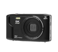 Lazmin112 Appareil Photo Numérique 5K, écran Ultra HD 72MP 2,8 Pouces, Zoom Numérique 16x, Mise au Point Automatique, Caméra WiFi avec Flash intégré, pour la Photographie de Voyage (Black)