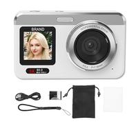 Lazmin112 Appareil Photo Numérique, Appareil Photo Autofocus Double écran 5K 80MP avec Flash LED et Zoom 18X, écran Ultra HD de 2,8 Pouces pour la Photographie, Les Voyages, Le (White)