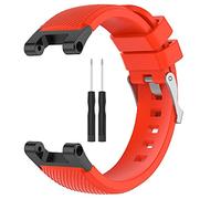 Lazmin112 Bracelet de Montre en Silicone, Doux pour la Peau, étanche, Bracelet de Rechange avec Dégagement Rapide, pour Montre Intelligente Huami T Rex T Rex Pro 22 Mm (rouge)