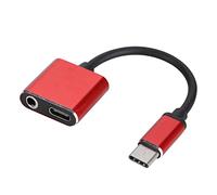 Lazmin112 Câble de Casque de ConvertisSEUR (Rouge)