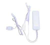 Lazmin112 Câble D'extension ARGB, Répartiteur RGB Adressable 1 vers 3 Broches 5 V pour Ventilateurs PC et éclairage LED, avec Gaine Tressée pour la Gestion des Câbles et la Dissipation de (White)