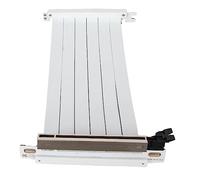 Lazmin112 Câble D'extension PCIE 3.0 X16, Câble de Montage Plat Pliable avec Fentes Blindées EMI à 180 Degrés, Port D'extension de Carte D'extension PCB Haute Fréquence à Faible Résistance (Blanc)