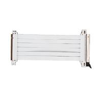 Lazmin112 Câble D'extension PCIE 3.0 X16, Câble D'extension PCIE 3.0 Flexible à 180 Degrés à Blindage élevé, pour Carte Graphique Montée Verticalement (Blanc)