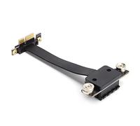 Lazmin112 Câble D'extension PCIE avec Double Adaptateur Réseau 90°, Tampon Magnétique à Indication LED, Câble Haute pour Châssis ATX BTX 1U, 2U
