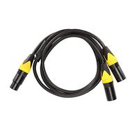 Lazmin112 Câble Répartiteur Xlr, Femelle Vers Double Mâle 3 Broches, Cordon Xlr y Silencieux à Fable Perte pour Mélange Haut-Parleur 3, Pieds, Distribution du Signal, 20AWG4N,