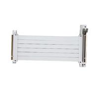 Lazmin112 Câble Riser PCIE 3.0 X16, Adaptateur de Carte D'extension GUP Flexible à Grande Vitesse à 90 Degrés, Câble D'extension de Carte Graphique à Montage Vertical (Blanc)