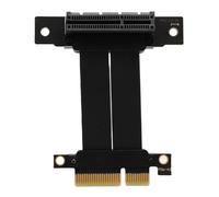 Lazmin112 Câble Riser PCIe 4.0 X4, Câble D'extension de Carte Graphique GPU 8 Go/s avec Adaptateur Complet 64 Broches, pour Carte Son M.2 WiFi USB SSD GPU (5 cm)
