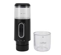 Lazmin112 Cafetière Portable, Machine à Expresso électrique avec Batterie 2500 MAh et Port, 3 en 1 Compatible avec café Moulu et Capsules, Idéale pour le Camping, les Voyages et le bureau. (BLACK)