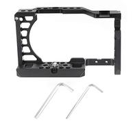 Lazmin112 Cage de Caméra en Alliage D'aluminium, Cadre de Protection Stable et Sûr avec Support de Chaussure Froide et Plusieurs Trous Filetés, Compatible pour A6000 A6100 A6300 A6400 A6500