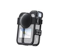 Lazmin112 Cage pour Caméra 360, Couvercle Rabattable, Deux Fixations à Griffe pour Microphones, Lumières, Mécanisme Verrouillage Pression, Découpes Précises, Cage pour Cadre Caméra