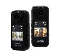 Lazmin112 Caméra d'action Miniature 2,7K, Écran HD 1,47 Pouce, Enregistrement POV, Objectif Rotatif à 180°, Dragonne Magnétique, Wi-FI Intégré, Caméra Corporelle Portable, pour Vélo