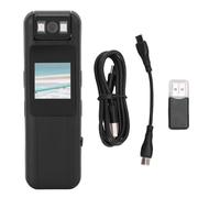 Lazmin112 Caméra d'action Miniature, Enregistrement Vidéo HD 1080p, Objectif Rotatif à 180°, Fixation Arrière à Dégagement Rapide, Interface De 1/4", Caméscope Magnétique Portable