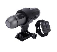 Lazmin112 Caméra De Casque Moto/Vélo 4K Wi-FI, Grand Angle 170°, Double Objectif Avant Et Arrière, Ip66, Stabilisation d'image, avec Bracelet Contrôle BT, Enregistrement en Boucle