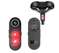 Lazmin112 Caméra De Vélo avec Feu Arrière, 1080p, Objectif Grand Angle 140°, Étanche, Enregistrement en Boucle, Anti-Vibrations, Feu Stop, avec Application, 5000 Mah, pour Cyclisme
