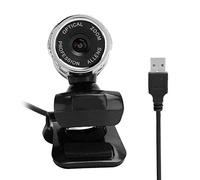 Lazmin112 Caméra PC Numérique Webcam Microphone intégré, Caméra Web USB 1080P Rotative pour Appel Vidéo, Diffusion en Direct (Argent)