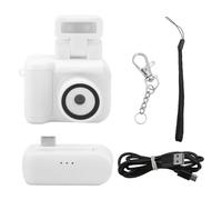 Lazmin112 Caméra Porte-clés, Mini Caméra DV 1080P avec Lampe de Poche, Petit Enregistreur Vidéo Portable Compact de 1,44 Pouces, Caméra Vidéo de Voyage pour étudiants, Enfants (White)