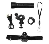 Lazmin112 Caméra Vidéo Lampe de Poche Enregistreur 1080P, 5 Modes D'éclairage, 2200 MAh, Grand Angle 120 Degrés, étanche IP66, Chargement USB, Emplacement pour Carte Mémoire, pour Sports